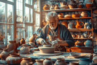 Techniques de pétrissage de l'argile pour poterie artisanale