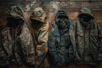Différents motifs de camouflages militaires avec leurs codes couleurs