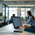 Espace de travail moderne à Angers avec collaborateurs