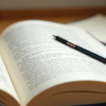 Livre de grammaire française ouvert sur un bureau lumineux