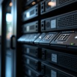 Rack serveur moderne avec SSD M2 bien installés